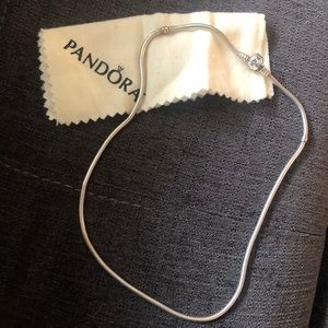 Pandora Silver Snake Chain Necklace for charms
